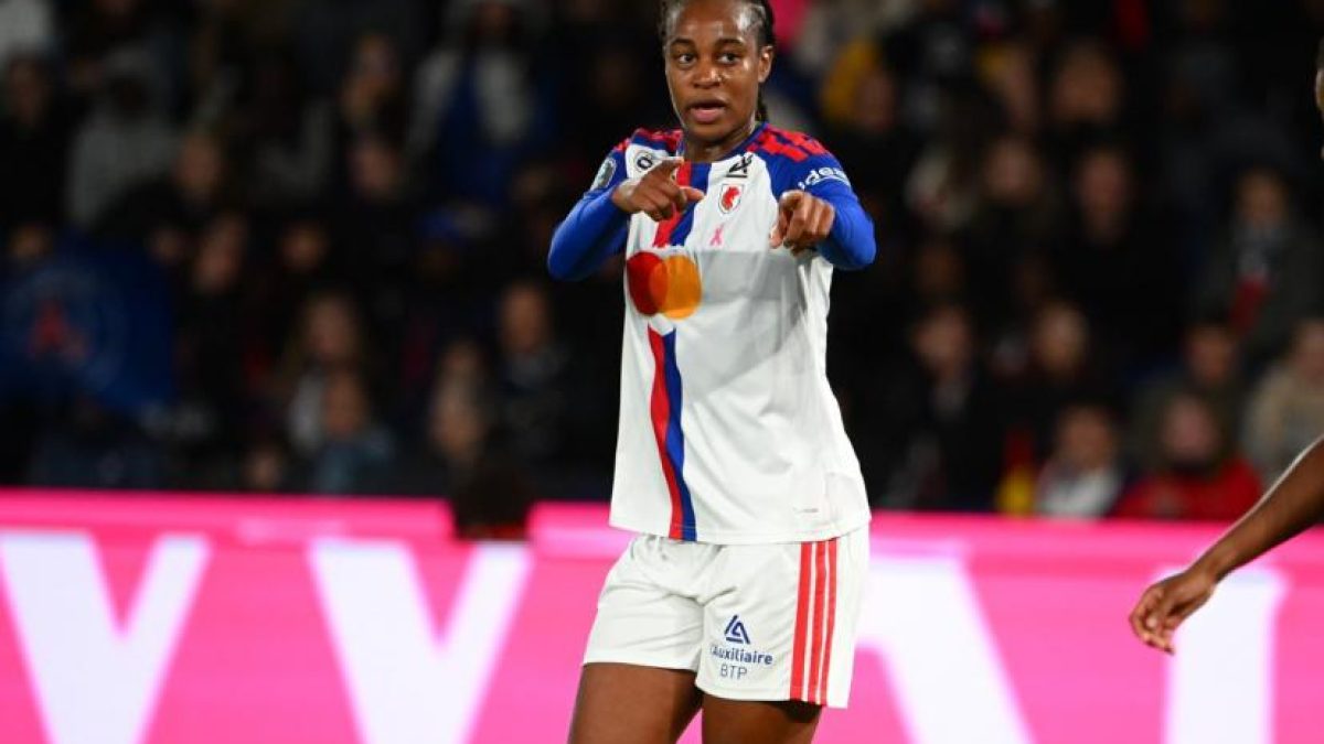 Jugadoras de OL Lyonnes celebran un gol ante el Inter Milan en la Liga de Campeones femenina